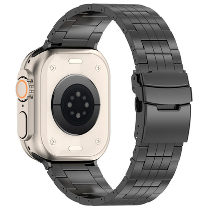 For Apple Watch 38mm Armor 5-bead Titanium Watch Band(Black) by bashfashion