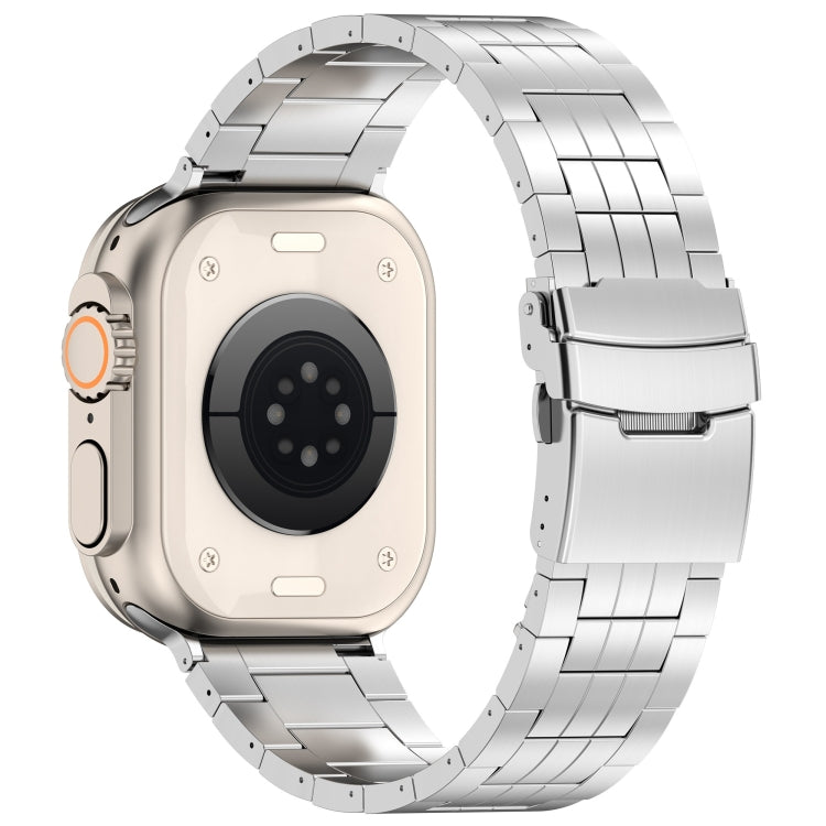 For Apple Watch 38mm Armor 5-bead Titanium Watch Band(Silver) by bashfashion