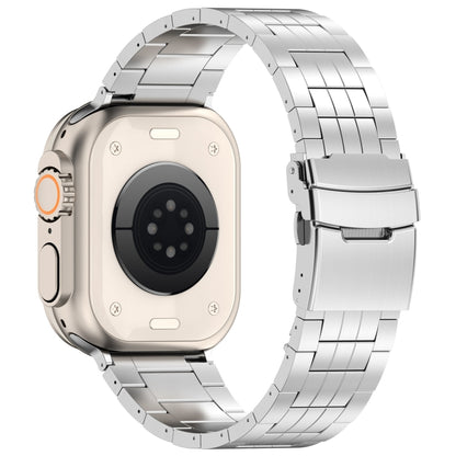 For Apple Watch 38mm Armor 5-bead Titanium Watch Band(Silver) by bashfashion
