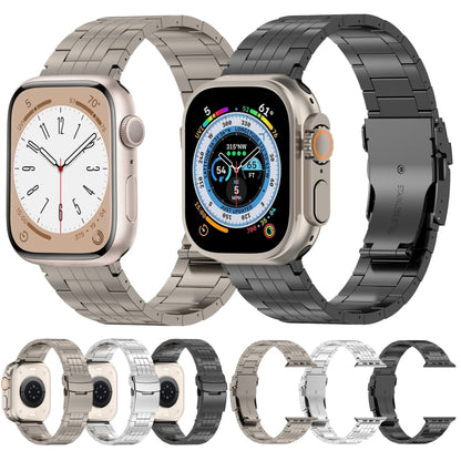 For Apple Watch 42mm Armor 5-bead Titanium Watch Band(Titanium) by bashfashion