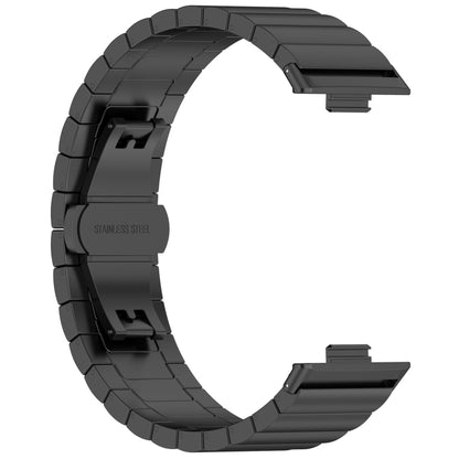 For Huawei Watch Fit3 One Bead Stainless Steel Watch Band(Black) by bashfashion