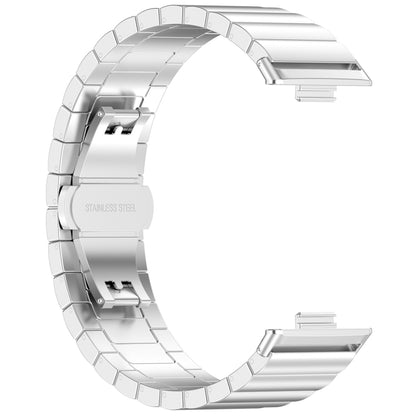For Huawei Watch Fit3 One Bead Stainless Steel Watch Band(Silver) by bashfashion
