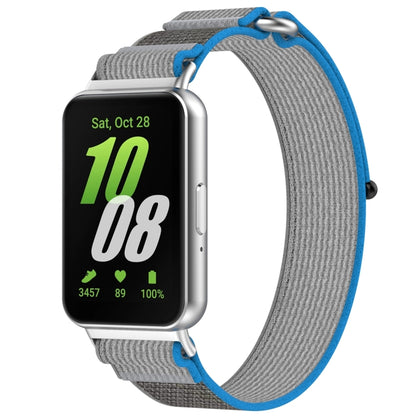 For Samsung Galaxy Fit 3 Loop Nylon Watch Band(Blue Grey) by bashfashion