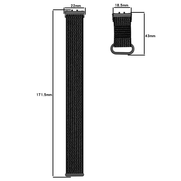 For Samsung Galaxy Fit 3 Loop Nylon Watch Band(Grey Yellow) by bashfashion