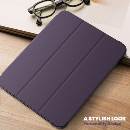 For iPad 2025 / 2022 Carbon Fiber Leather Smart Tablet Case(Purple) by bashfashion
