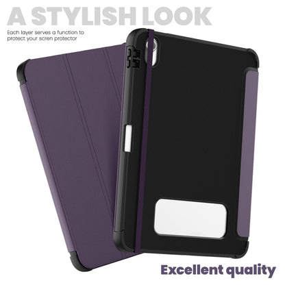 For iPad 2025 / 2022 Carbon Fiber Leather Smart Tablet Case(Purple) by bashfashion