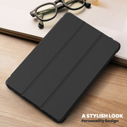 For Samsung Galaxy Tab A11+ / A9+ Carbon Fiber Leather Smart Tablet Case(Black) by bashfashion