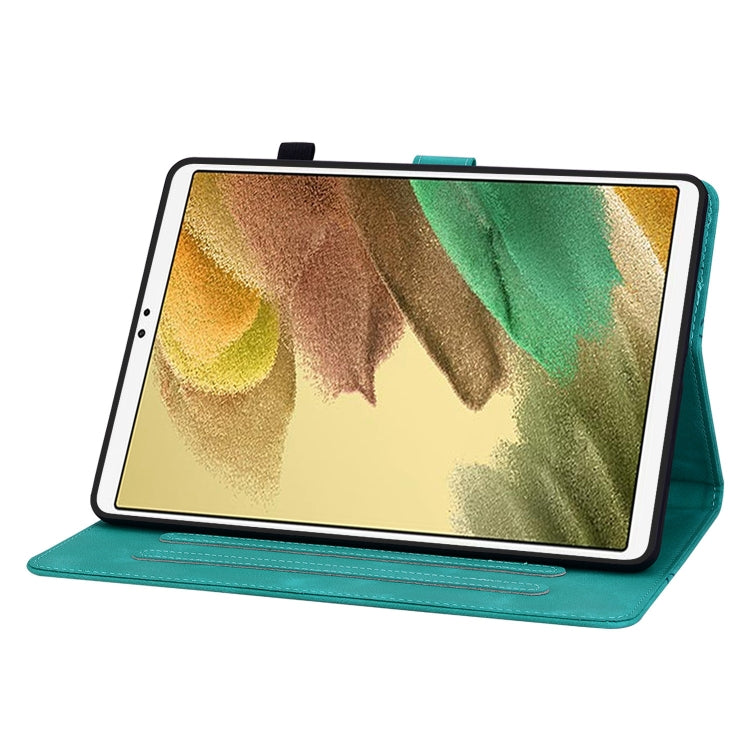 For Samsung Galaxy Tab S5e T720 Lily Embossed Leather Tablet Case(Green) by bashfashion