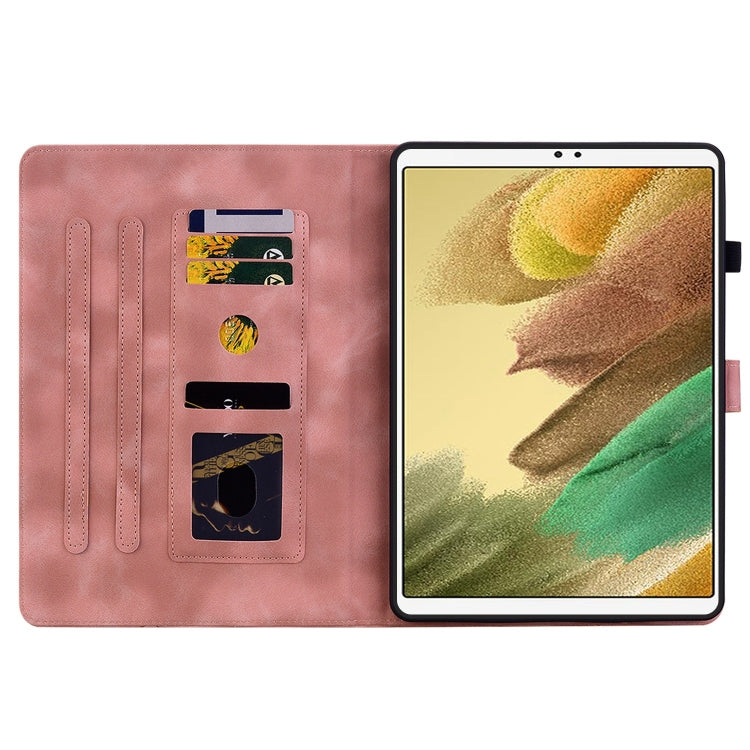 For Samsung Galaxy Tab S5e T720 Lily Embossed Leather Tablet Case(Pink) by bashfashion