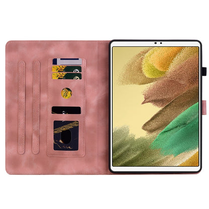 For Samsung Galaxy Tab S5e T720 Lily Embossed Leather Tablet Case(Pink) by bashfashion