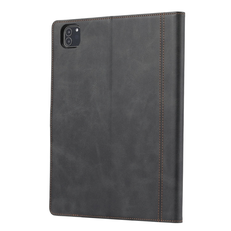 For iPad Pro 11 2025 / 2024 Calf Texture Double Fold Clasp Horizontal Flip Leather Smart Tablet Case(Black) by bashfashion