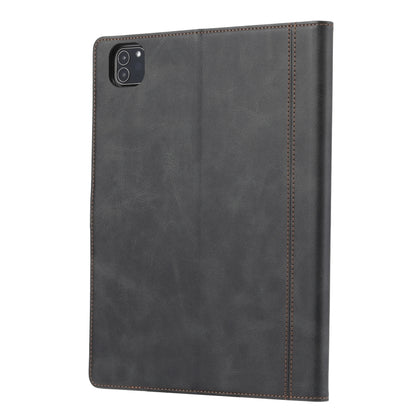 For iPad Pro 11 2025 / 2024 Calf Texture Double Fold Clasp Horizontal Flip Leather Smart Tablet Case(Black) by bashfashion