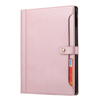 For iPad Pro 13 2025 / 2024 Calf Texture Double Fold Clasp Horizontal Flip Leather Smart Tablet Case(Rose Gold) by bashfashion