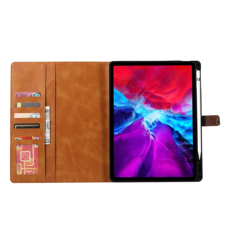 For iPad Pro 13 2025 / 2024 Calf Texture Double Fold Clasp Horizontal Flip Leather Smart Tablet Case(Rose Gold) by bashfashion