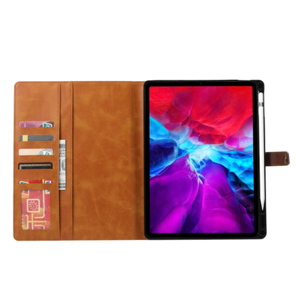 For iPad Pro 13 2025 / 2024 Calf Texture Double Fold Clasp Horizontal Flip Leather Smart Tablet Case(Rose Gold) by bashfashion