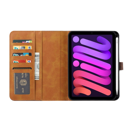 For iPad mini 2024 Calf Texture Double Fold Clasp Horizontal Flip Leather Smart Tablet Case(Black) by bashfashion