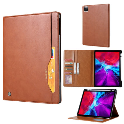 For iPad Pro 11 2025 / 2024 Knead Skin Texture Horizontal Flip Leather Smart Tablet Case(Brown) by bashfashion