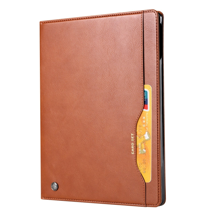 For iPad Pro 11 2025 / 2024 Knead Skin Texture Horizontal Flip Leather Smart Tablet Case(Brown) by bashfashion