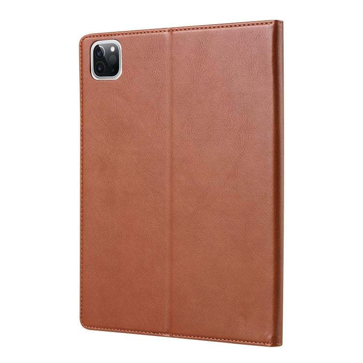 For iPad Pro 11 2025 / 2024 Knead Skin Texture Horizontal Flip Leather Smart Tablet Case(Brown) by bashfashion