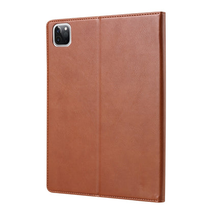 For iPad Pro 11 2025 / 2024 Knead Skin Texture Horizontal Flip Leather Smart Tablet Case(Brown) by bashfashion