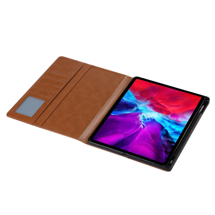 For iPad Pro 11 2025 / 2024 Knead Skin Texture Horizontal Flip Leather Smart Tablet Case(Brown) by bashfashion
