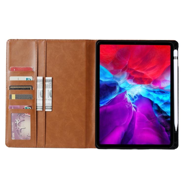 For iPad Pro 11 2025 / 2024 Knead Skin Texture Horizontal Flip Leather Smart Tablet Case(Brown) by bashfashion