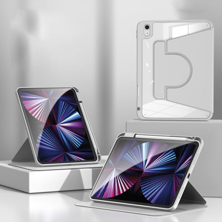 For iPad Pro 11 2025 / 2024 2 in 1 Acrylic Split Rotating Leather Tablet Case(Grey) by bashfashion