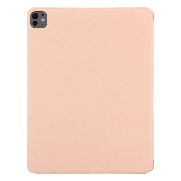 For iPad Pro 13 2025 / 2024 Double-sided Clip Fixed Buckle Magnetic PU Leather Smart Tablet Case(Gold) by bashfashion