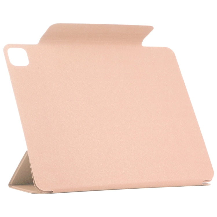 For iPad Pro 13 2025 / 2024 Double-sided Clip Fixed Buckle Magnetic PU Leather Smart Tablet Case(Gold) by bashfashion
