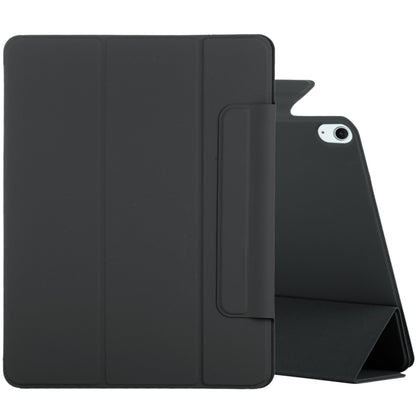For iPad Air 11 2025 / 2024 Double-sided Clip Fixed Buckle Magnetic PU Leather Smart Tablet Case(Black) by bashfashion