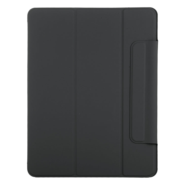 For iPad Air 11 2025 / 2024 Double-sided Clip Fixed Buckle Magnetic PU Leather Smart Tablet Case(Black) by bashfashion
