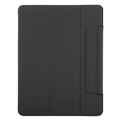 For iPad Air 11 2025 / 2024 Double-sided Clip Fixed Buckle Magnetic PU Leather Smart Tablet Case(Black) by bashfashion