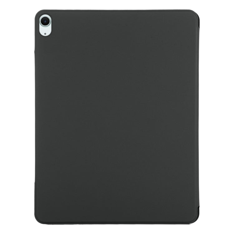 For iPad Air 11 2025 / 2024 Double-sided Clip Fixed Buckle Magnetic PU Leather Smart Tablet Case(Black) by bashfashion