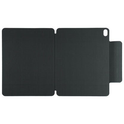 For iPad Air 11 2025 / 2024 Double-sided Clip Fixed Buckle Magnetic PU Leather Smart Tablet Case(Black) by bashfashion