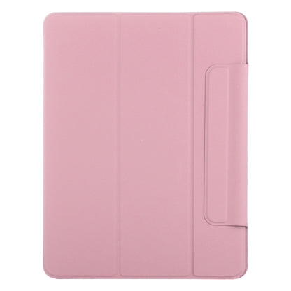 For iPad Pro 11 2025 / 2024 Double-sided Clip Fixed Buckle Magnetic PU Leather Smart Tablet Case(Light Pink) by bashfashion