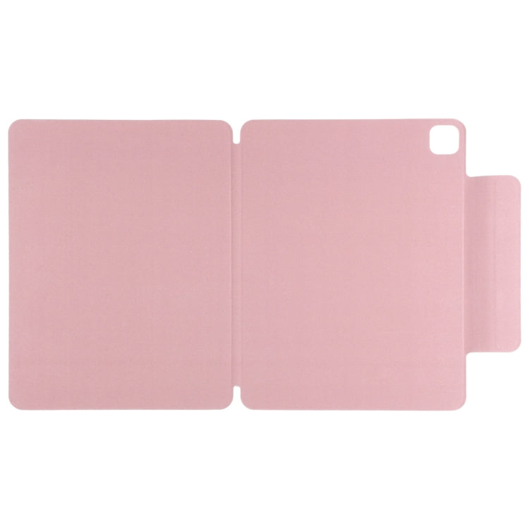 For iPad Pro 11 2025 / 2024 Double-sided Clip Fixed Buckle Magnetic PU Leather Smart Tablet Case(Light Pink) by bashfashion