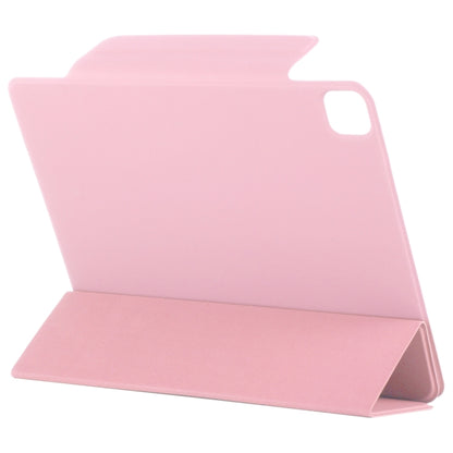 For iPad Pro 11 2025 / 2024 Double-sided Clip Fixed Buckle Magnetic PU Leather Smart Tablet Case(Light Pink) by bashfashion