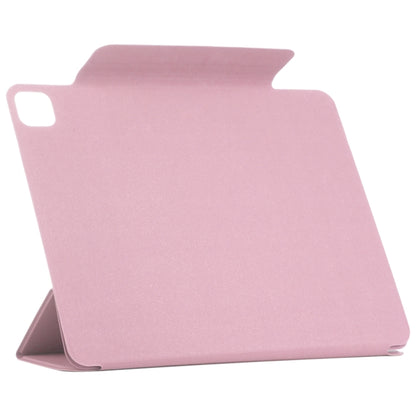 For iPad Pro 11 2025 / 2024 Double-sided Clip Fixed Buckle Magnetic PU Leather Smart Tablet Case(Light Pink) by bashfashion