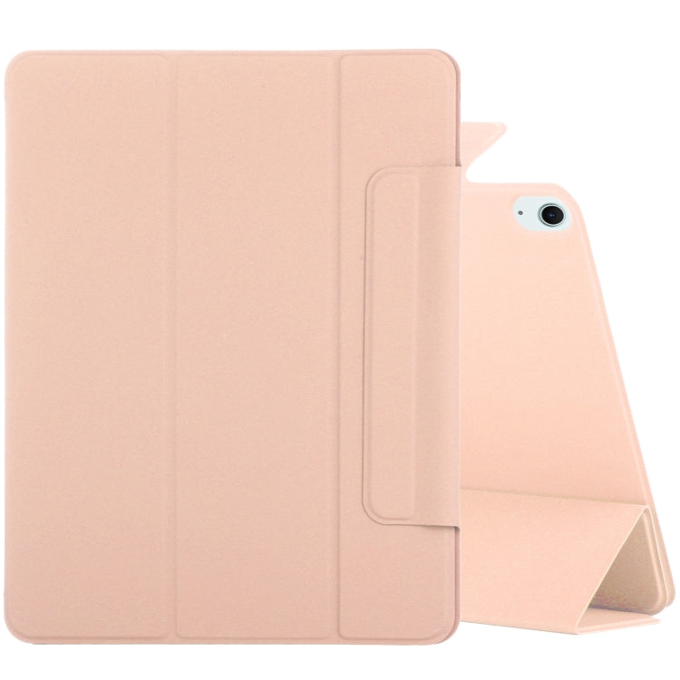 For iPad Air 13 2025 / 2024 Double-sided Clip Fixed Buckle Magnetic PU Leather Smart Tablet Case(Gold) by bashfashion