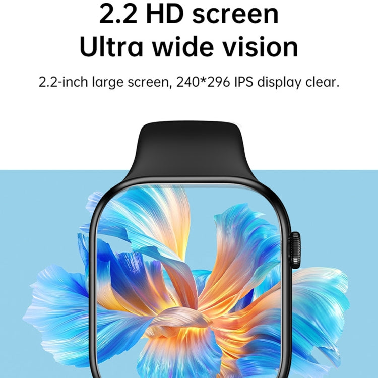 WS11 MAX 2.2 inch Fitness Sport Smart Watch, Support Bluetooth Call / Sleep / Blood Oxygen / Heart Rate / Blood Pressure Health Monitor(Black) by bashfashion