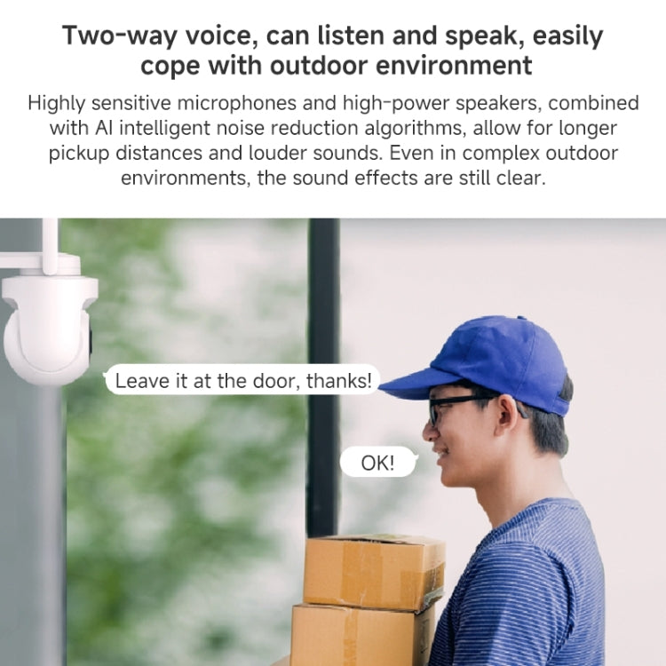 Xiaomi CW500 5MP Outdoor IP66 Waterproof Support Two-way Voice WiFi Camera, US Plug(White) by Xiaomi