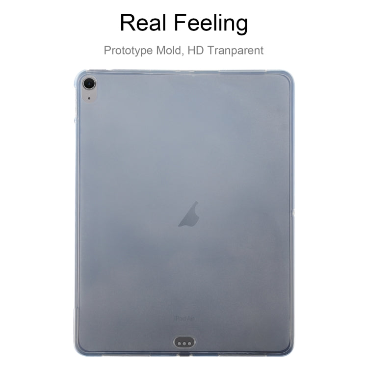 For iPad Air 13 2025 / 2024 0.75mm Shockproof Outside Glossy Inside Frosted TPU Tablet Case(Transparent) by bashfashion