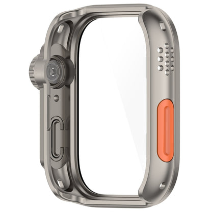 For Huawei Watch Fit3 PC + Tempered Glass Film Full Coverage Watch Protective Case(Titanium Color) by bashfashion