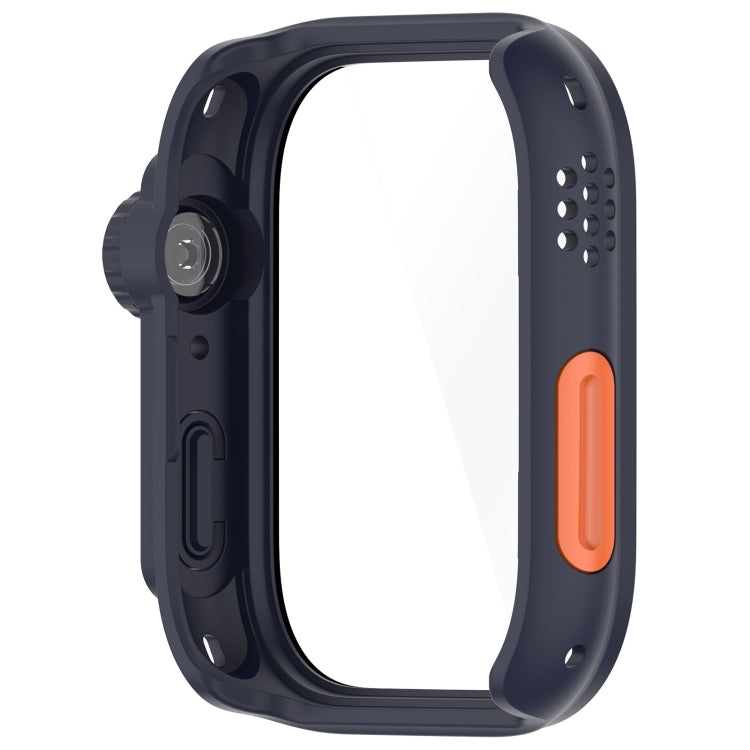 For Huawei Watch Fit3 PC + Tempered Glass Film Full Coverage Watch Protective Case(Midnight Blue) by bashfashion