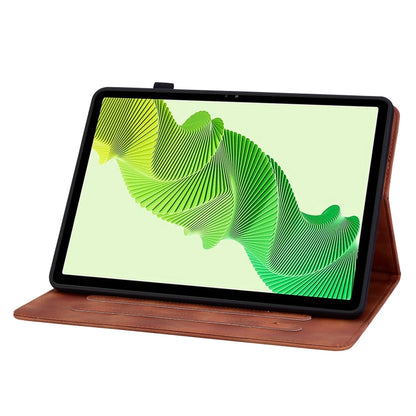 For Realme Pad 2 11.5 Lily Embossed Leather Tablet Case(Brown) by bashfashion