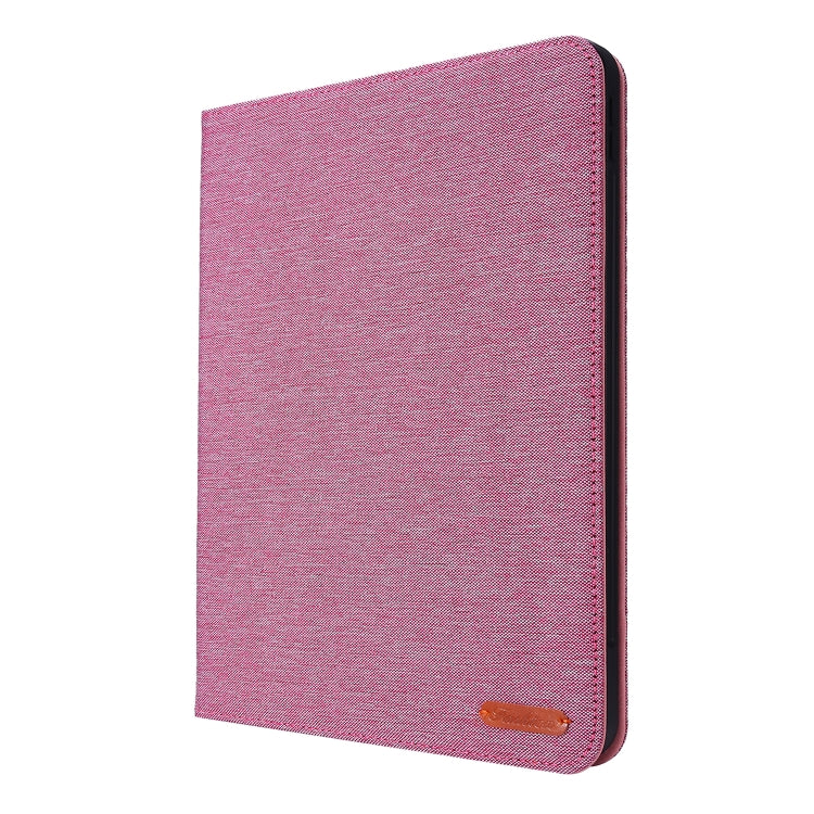 For iPad Air 11 2025 / 2024 Fabric Leather Tablet Case(Rose Red) by bashfashion