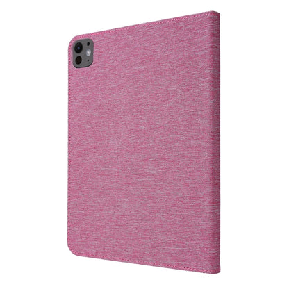 For iPad Air 11 2025 / 2024 Fabric Leather Tablet Case(Rose Red) by bashfashion