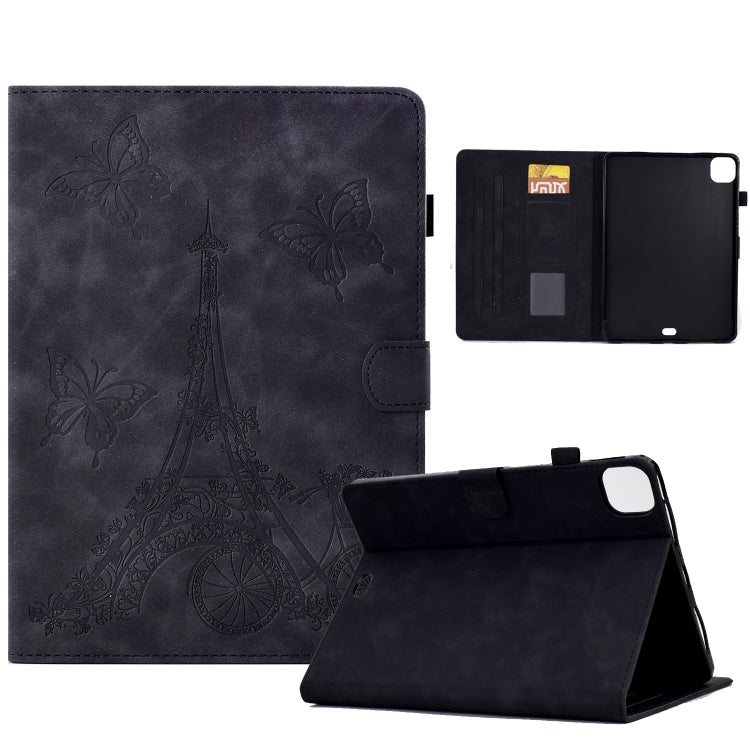 For iPad Pro 11 2025 / 2024 Tower Embossed Leather Smart Tablet Case(Black) by bashfashion