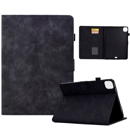 For iPad Pro 11 2025 / 2024 Tower Embossed Leather Smart Tablet Case(Black) by bashfashion