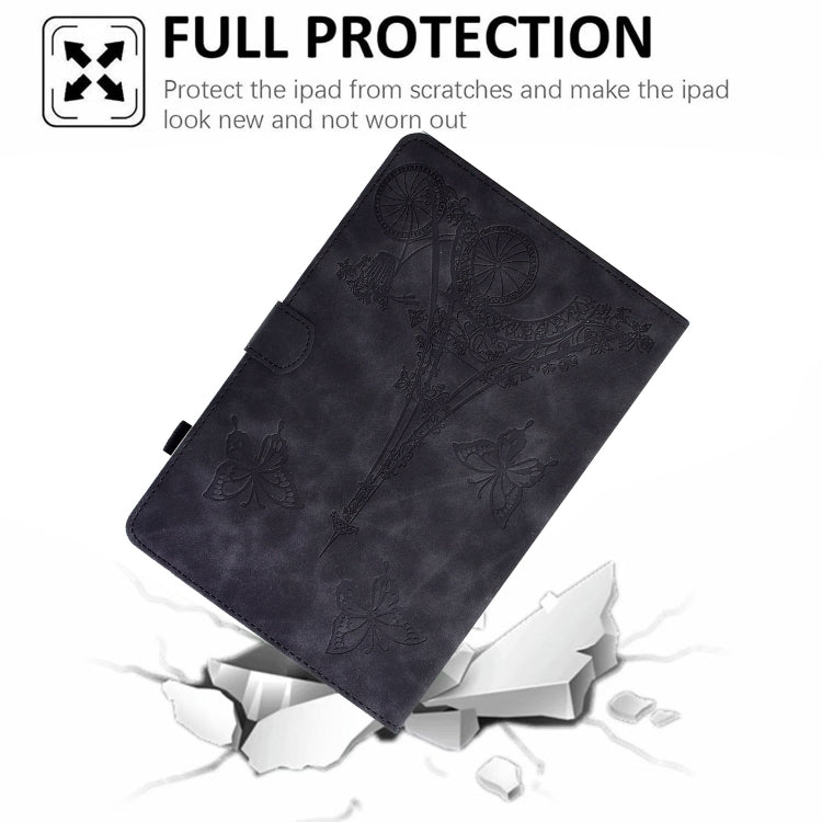 For iPad Pro 11 2025 / 2024 Tower Embossed Leather Smart Tablet Case(Black) by bashfashion